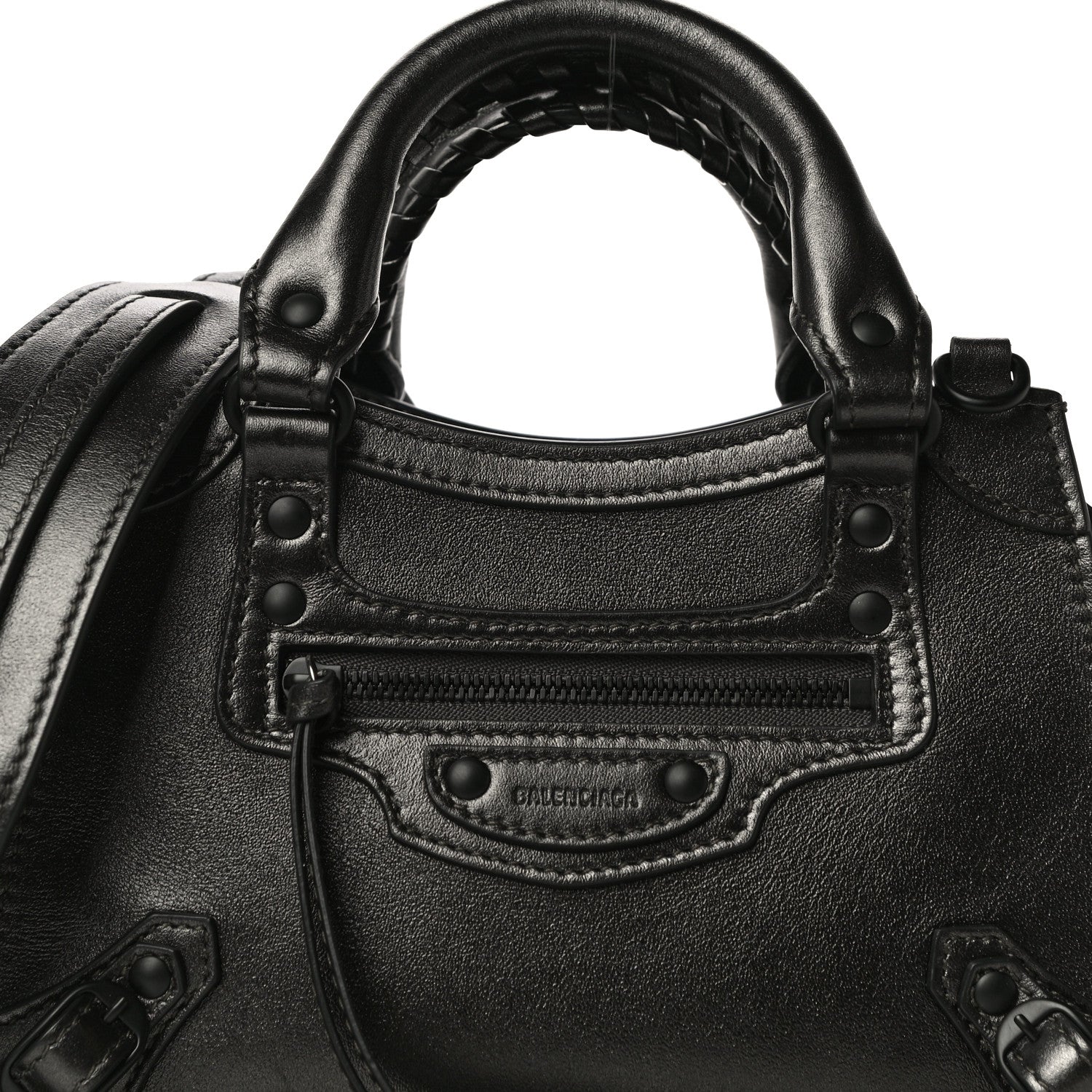 Balenciaga Smooth Calfskin Neo Classic Black Hardware Mini City Gunmetal 7 of 9