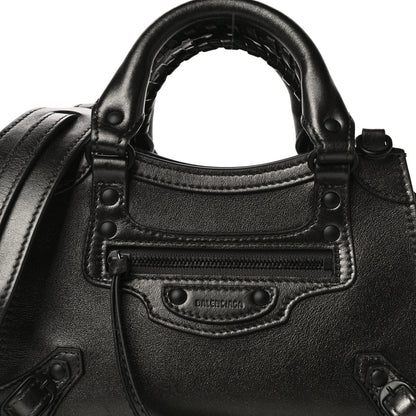 Balenciaga Smooth Calfskin Neo Classic Black Hardware Mini City Gunmetal 7 of 9