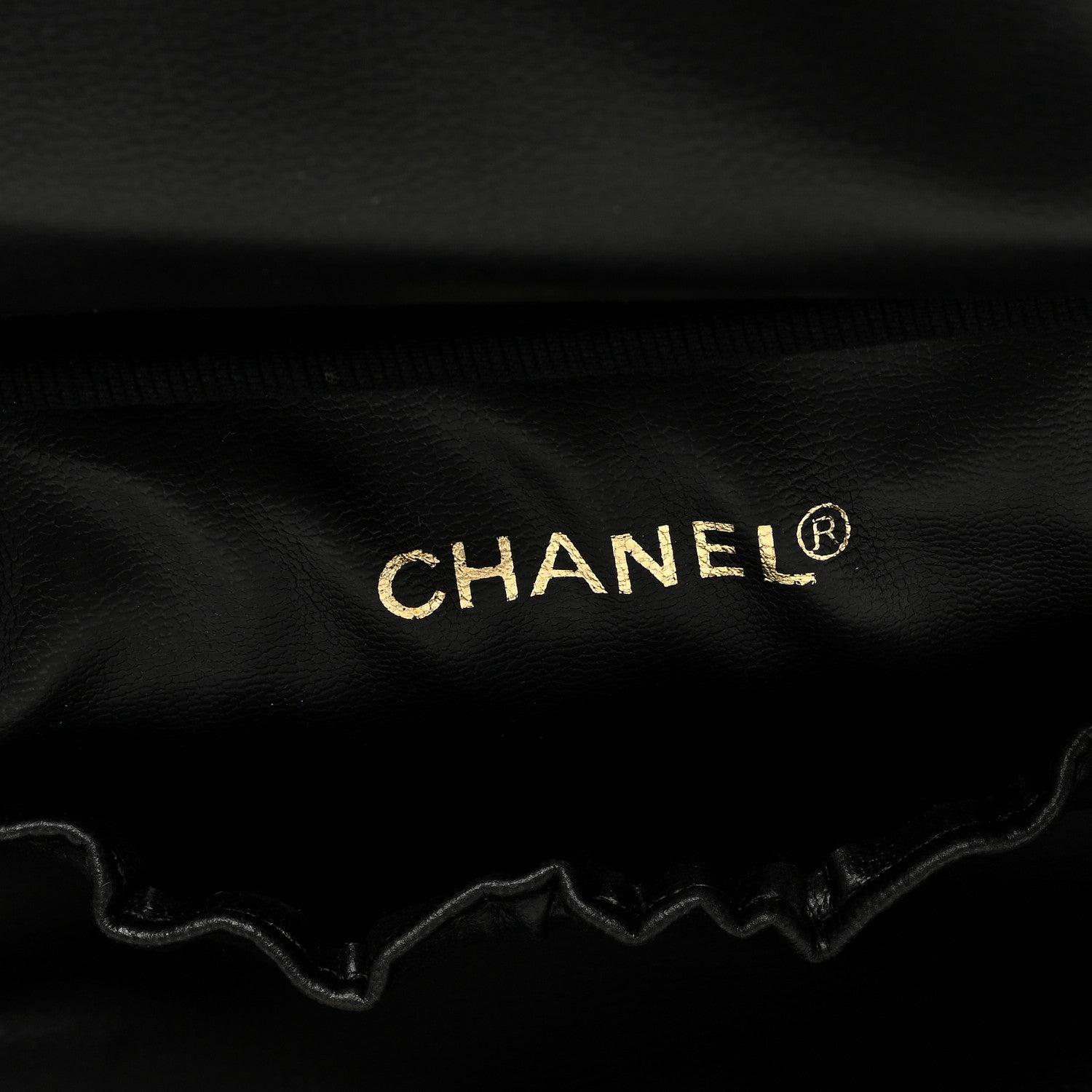 Chanel Lambskin Vanity Cosmetic Case Black 6 of 8