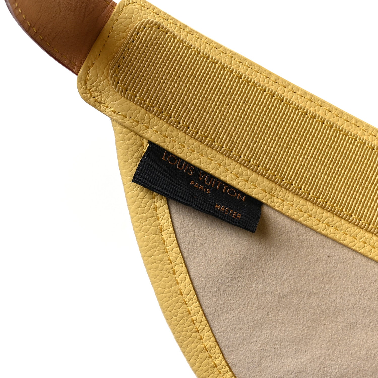 Louis Vuitton Calfskin Raffia Monogram Strawgram Visor Yellow Natural 8 of 9