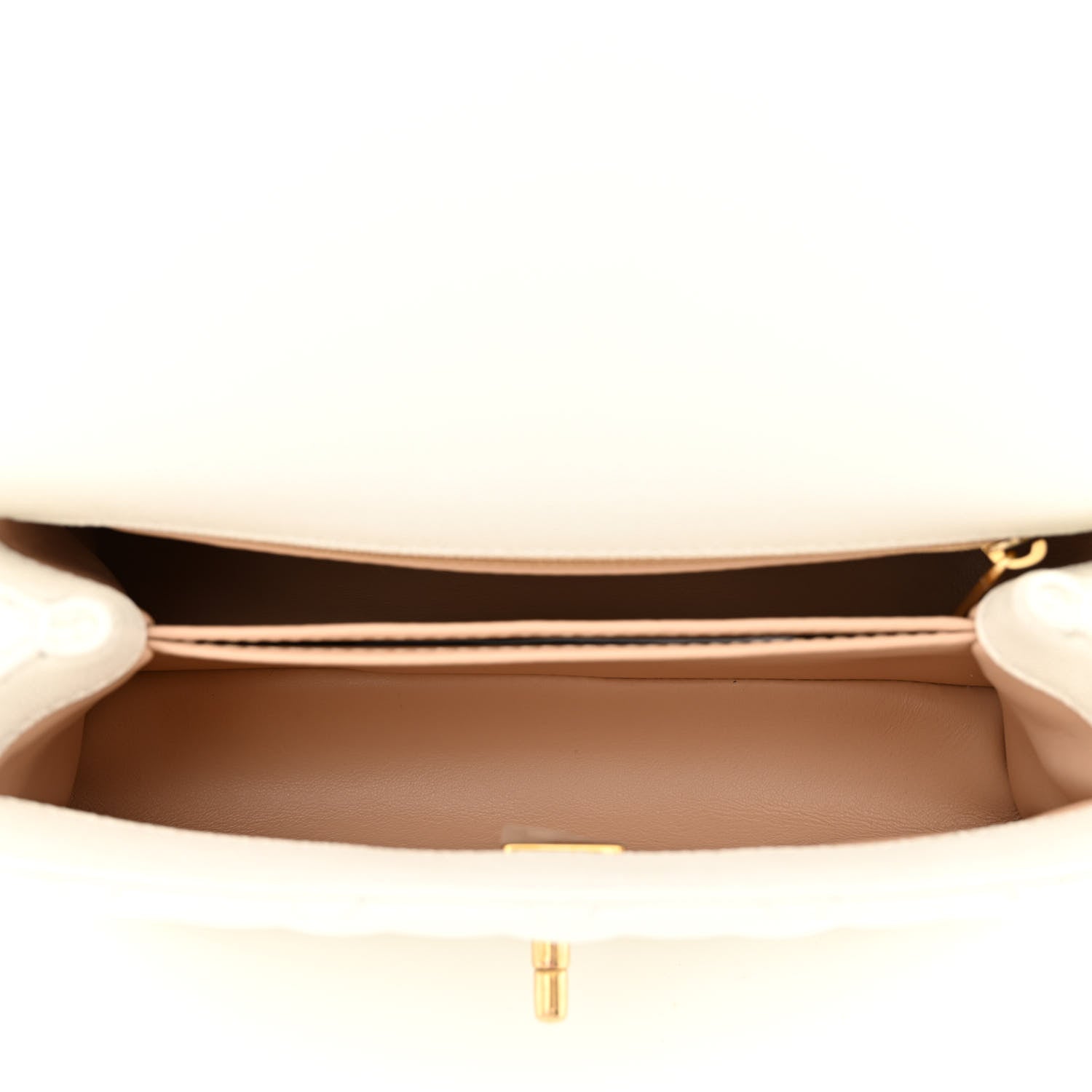 Chanel Caviar Quilted Mini Coco Chain Handle Flap White 5 of 11