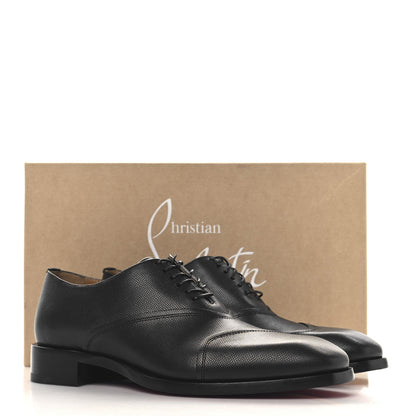 Christian Louboutin Petit Grained Calfskin Boabi Flat Oxfords 42.5 Black 9 of 9