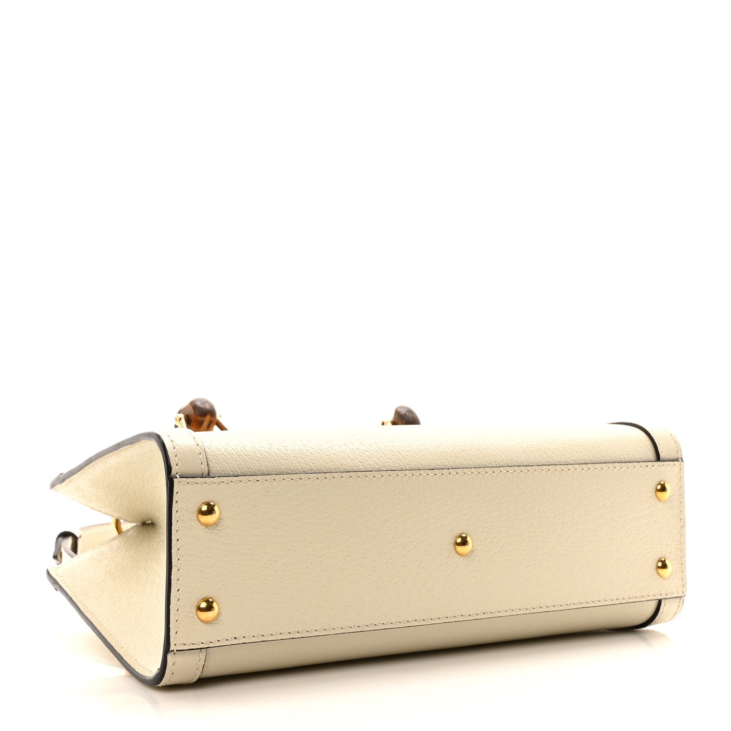 Gucci Textured Dollar Calfskin Web Small Diana Shoulder Bag Mystic White Hibiscus Red 4 of 11