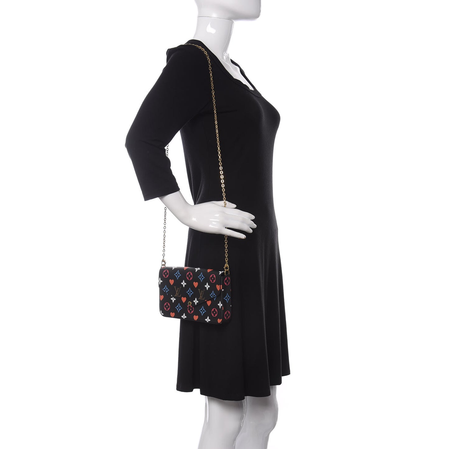 Game On Felicie Chain Wallet Black