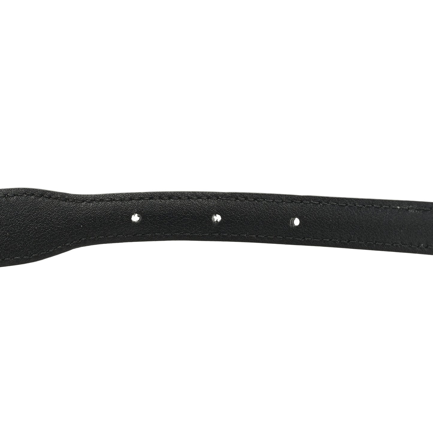 Efesto Leather Womens Horsebit 15/23mm Belt 100 40 Black