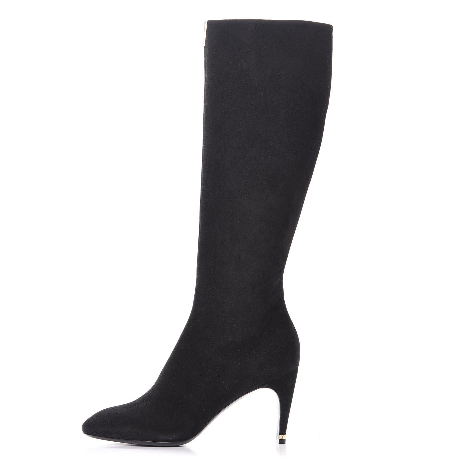 Louis Vuitton Suede Goatskin Praise High Boots 40 Black 1 of 10