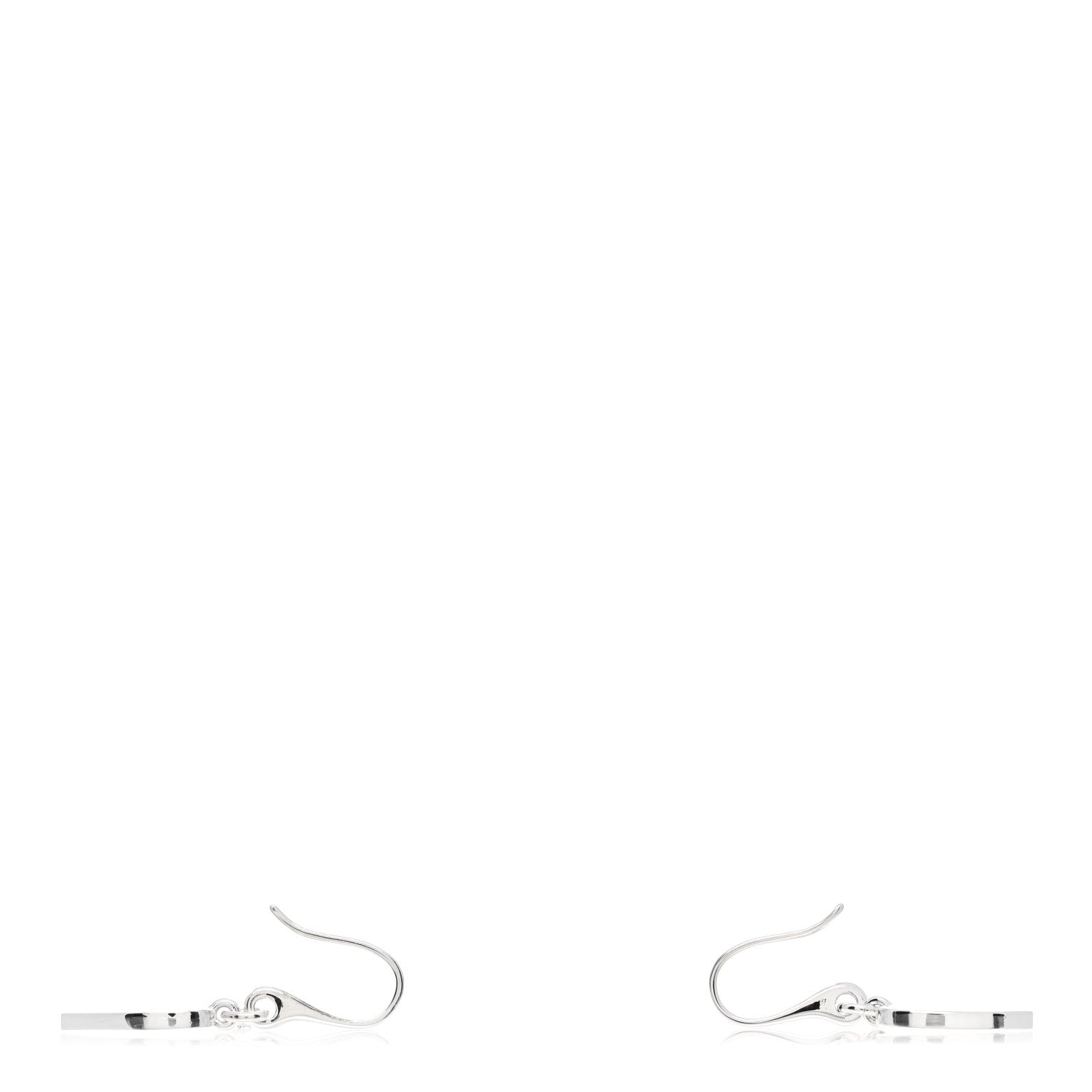 Gucci Sterling Silver Trademark Heart Drop Earrings 3 of 4