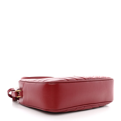 Saint Laurent Calfskin Matelasse Monogram Lou Camera Bag Rouge Eros 4 of 13
