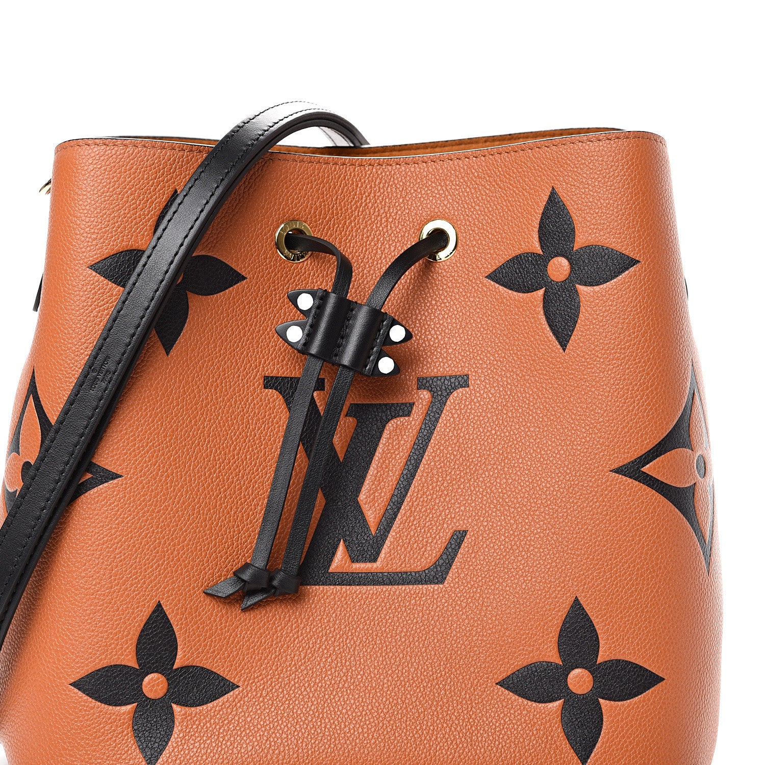 Louis Vuitton Empreinte Monogram Giant Crafty Neonoe MM Caramel Black 9 of 11