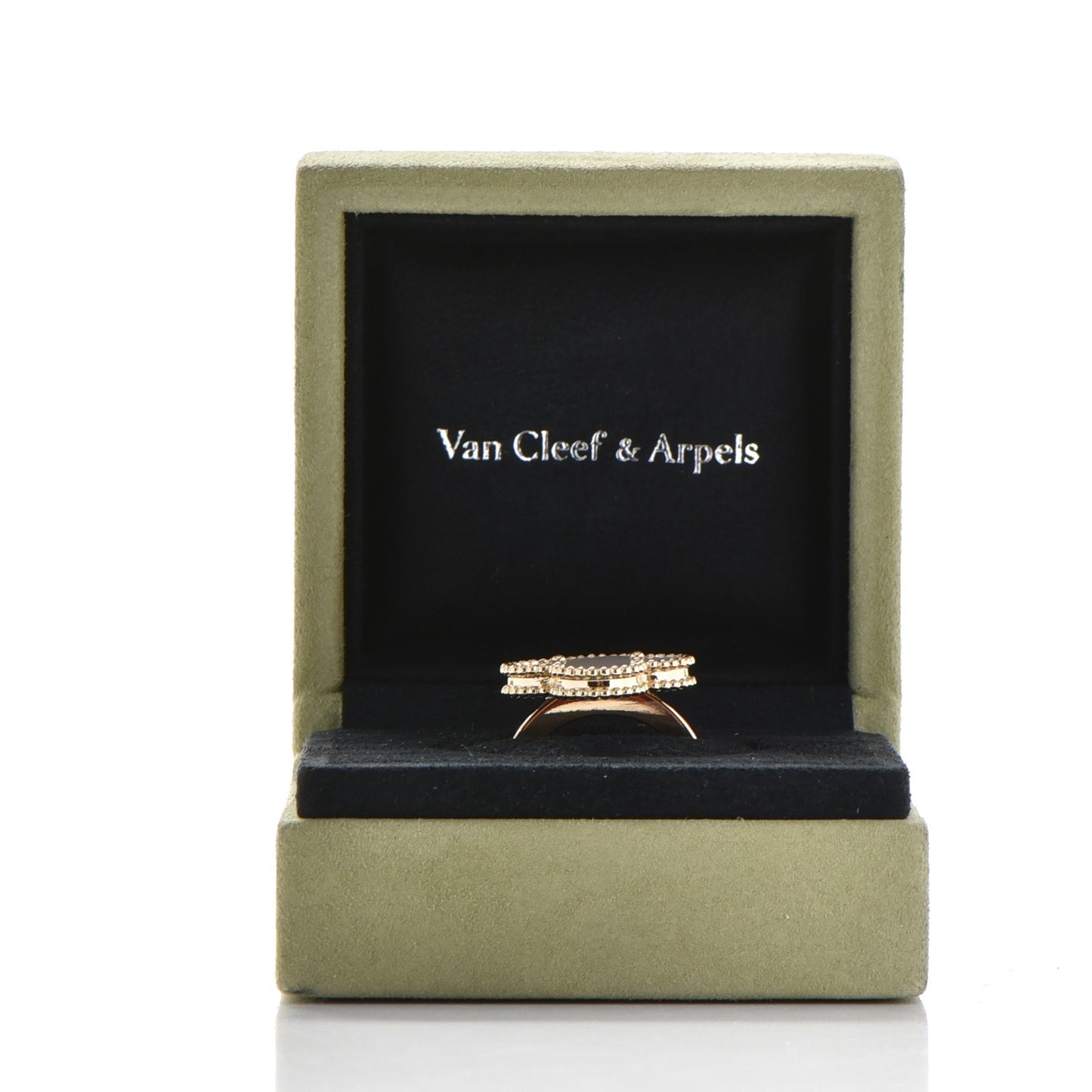 18K Yellow Gold Mother of Pearl Magic Alhambra Ring 56 7.75