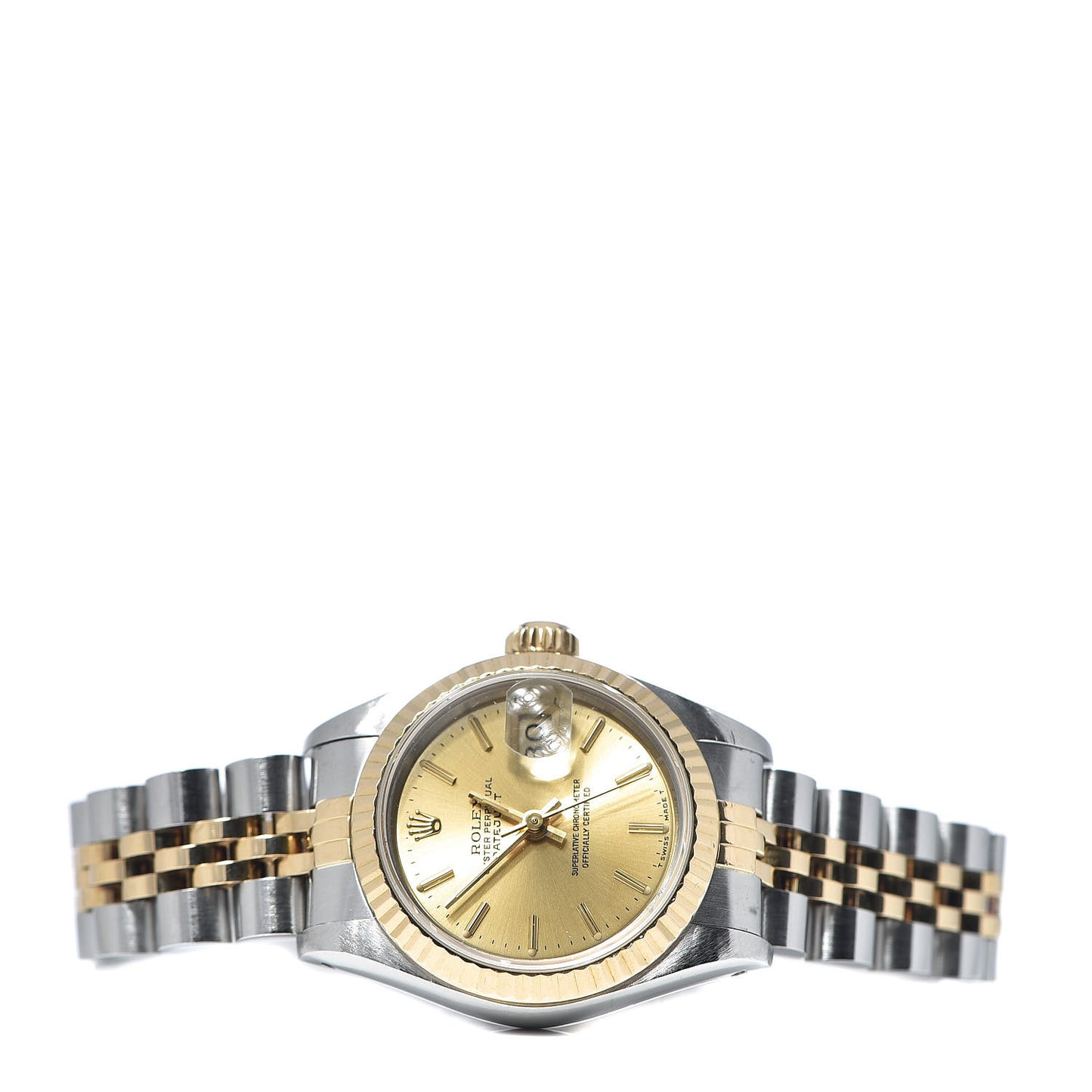 Stainless Steel 18K Yellow Gold 26mm Oyster Perpetual Datejust Watch Champagne 69173