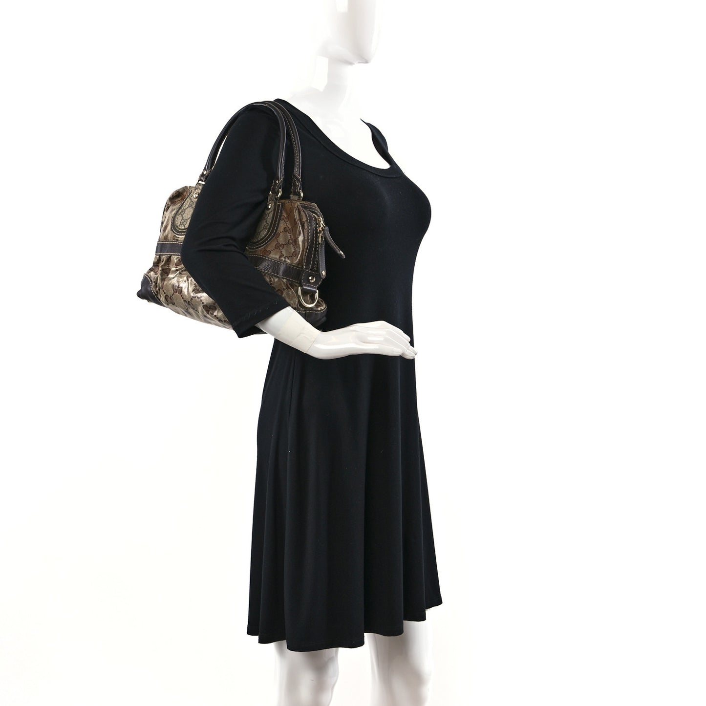 Crystal Monogram Medium Mix Dark Brown