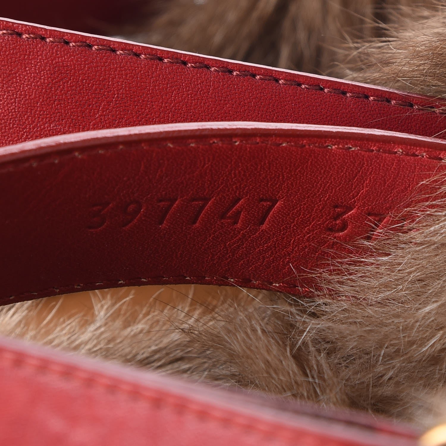 Gucci Calfskin Fur Horsebit Amstel Slingback Clogs 37.5 Rosso Naturale 8 of 9
