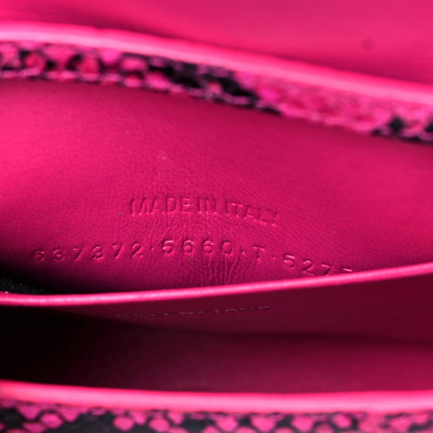 Balenciaga Shiny Calfskin Python Effect Hourglass Top Handle Bag Mini Fuchsia Black 7 of 10
