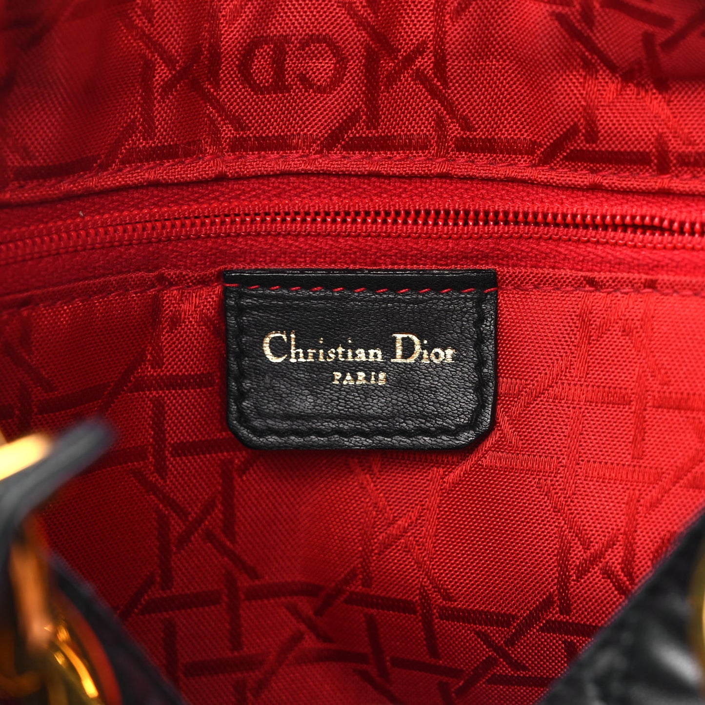 Lambskin Cannage Medium Lady Dior Black