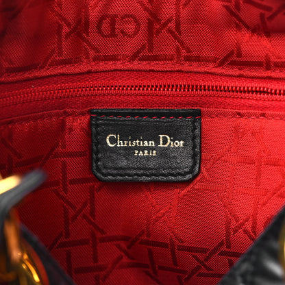 Christian Dior Lambskin Cannage Medium Lady Dior Black 6 of 10