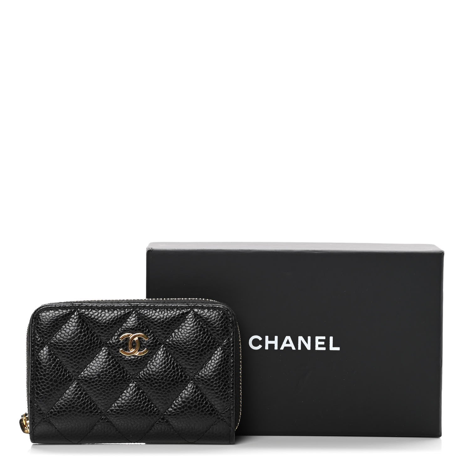 Chanel Caviar Quilted Zip Coin Purse Black 13 of 13