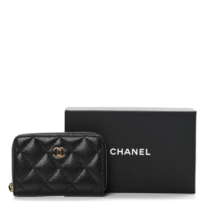 Chanel Caviar Quilted Zip Coin Purse Black 13 of 13