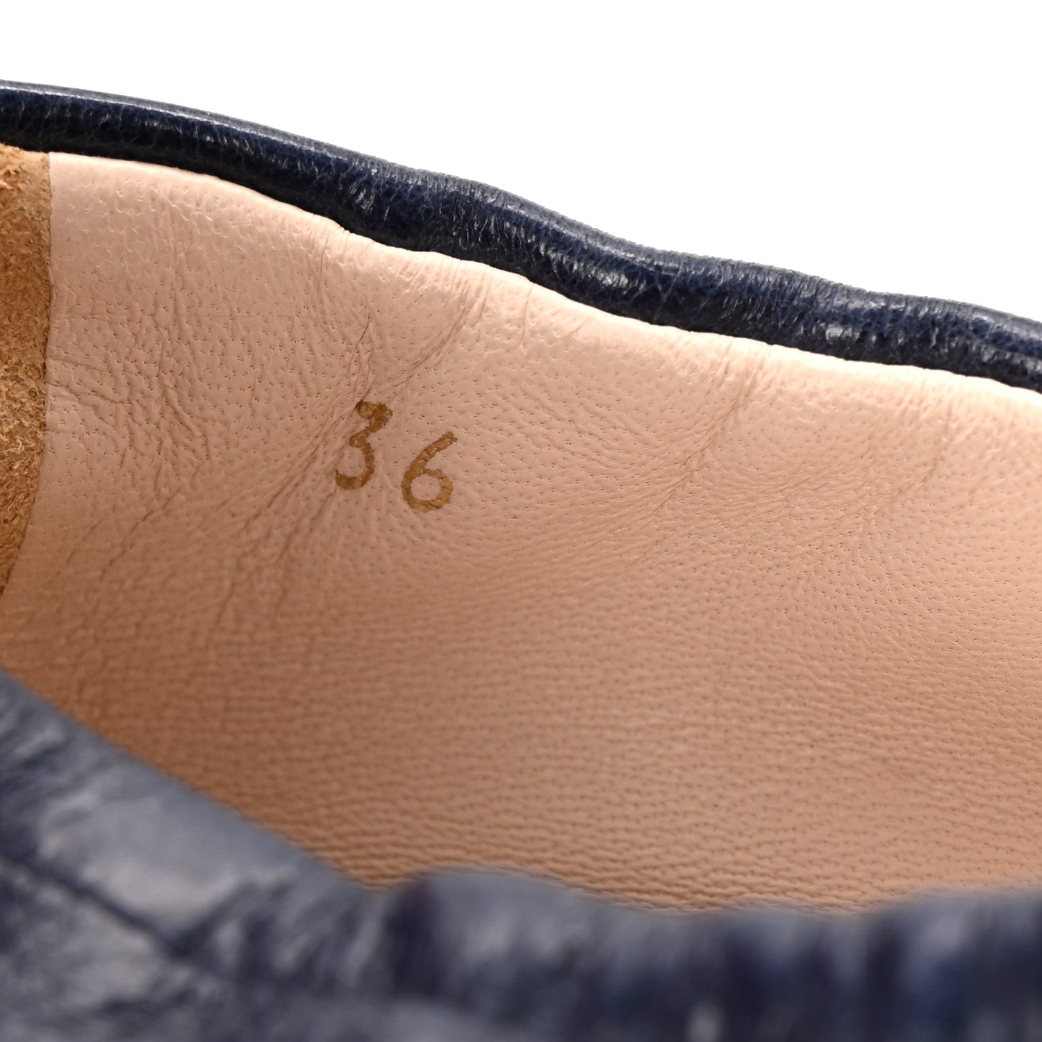 Prada Vitello Shine Logo Ballet Flats 36 Denim 8 of 9