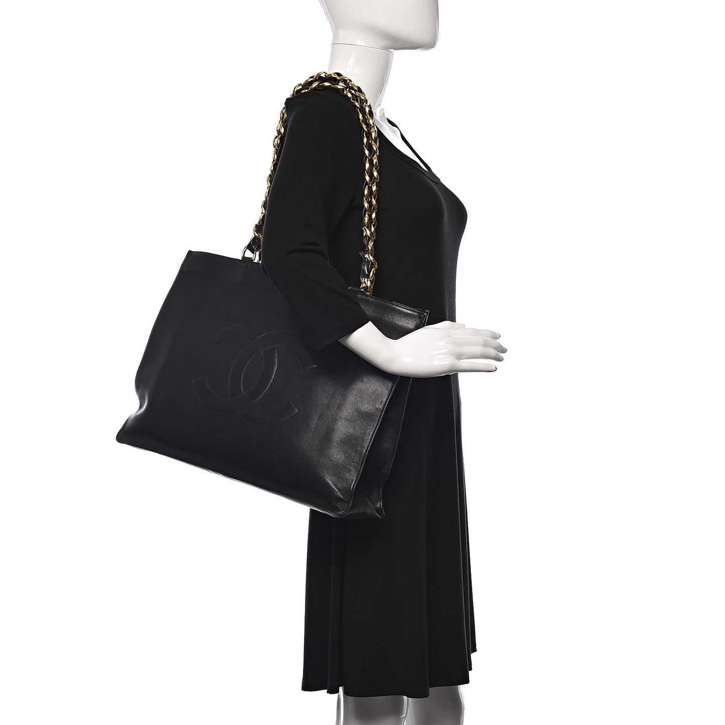 Lambskin CC Tote Black