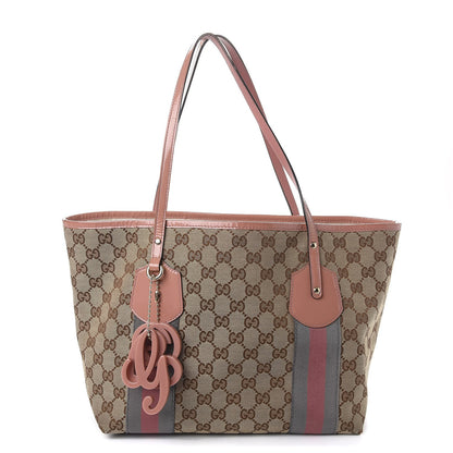 Gucci Monogram Patent Web Jolie Tote Bag Pink 1 of 11