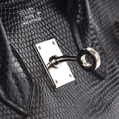 Hermes Lizard Birkin 25 Black 48 of 50