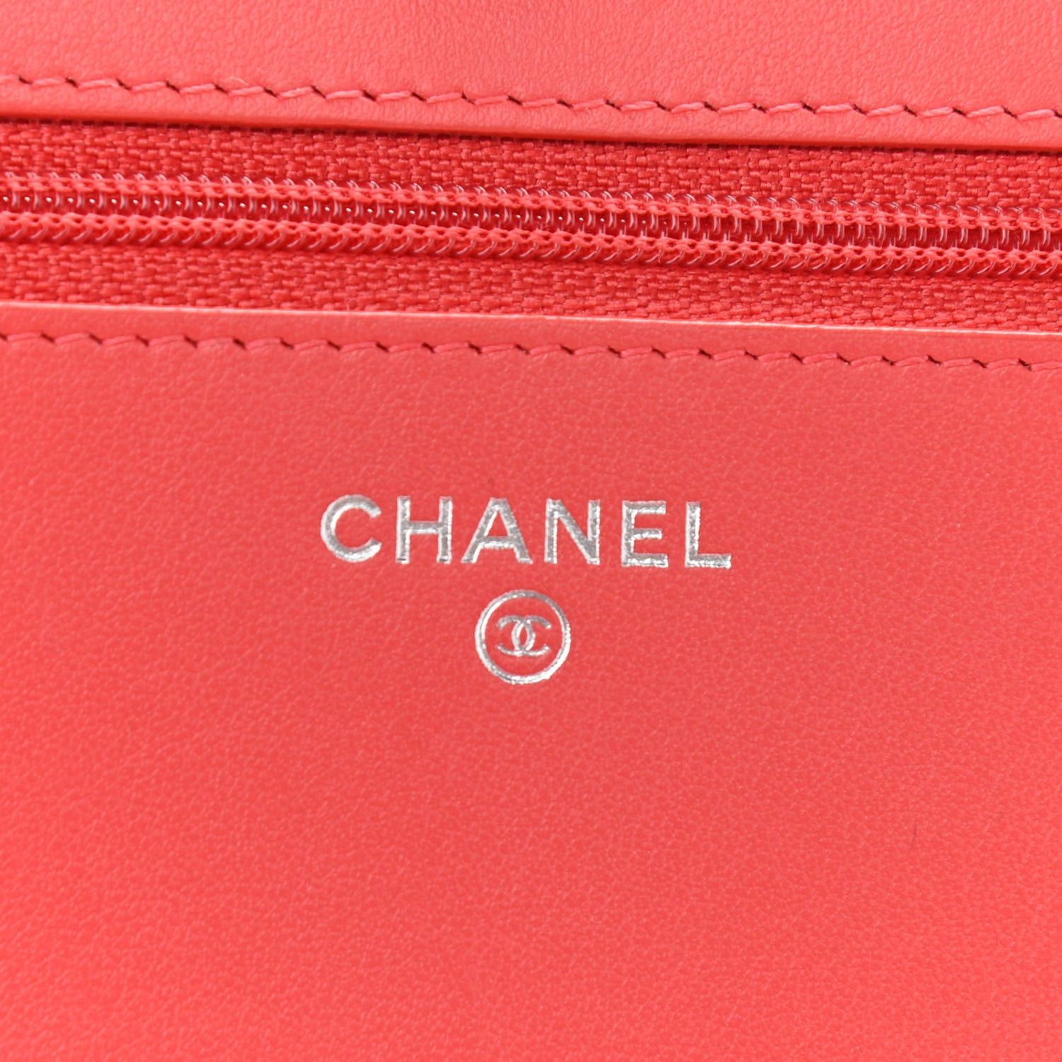 Chanel Patent Goatskin Quilted Gabrielle Wallet On Chain WOC Orange 8 of 13
