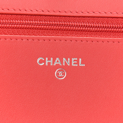 Chanel Patent Goatskin Quilted Gabrielle Wallet On Chain WOC Orange 8 of 13