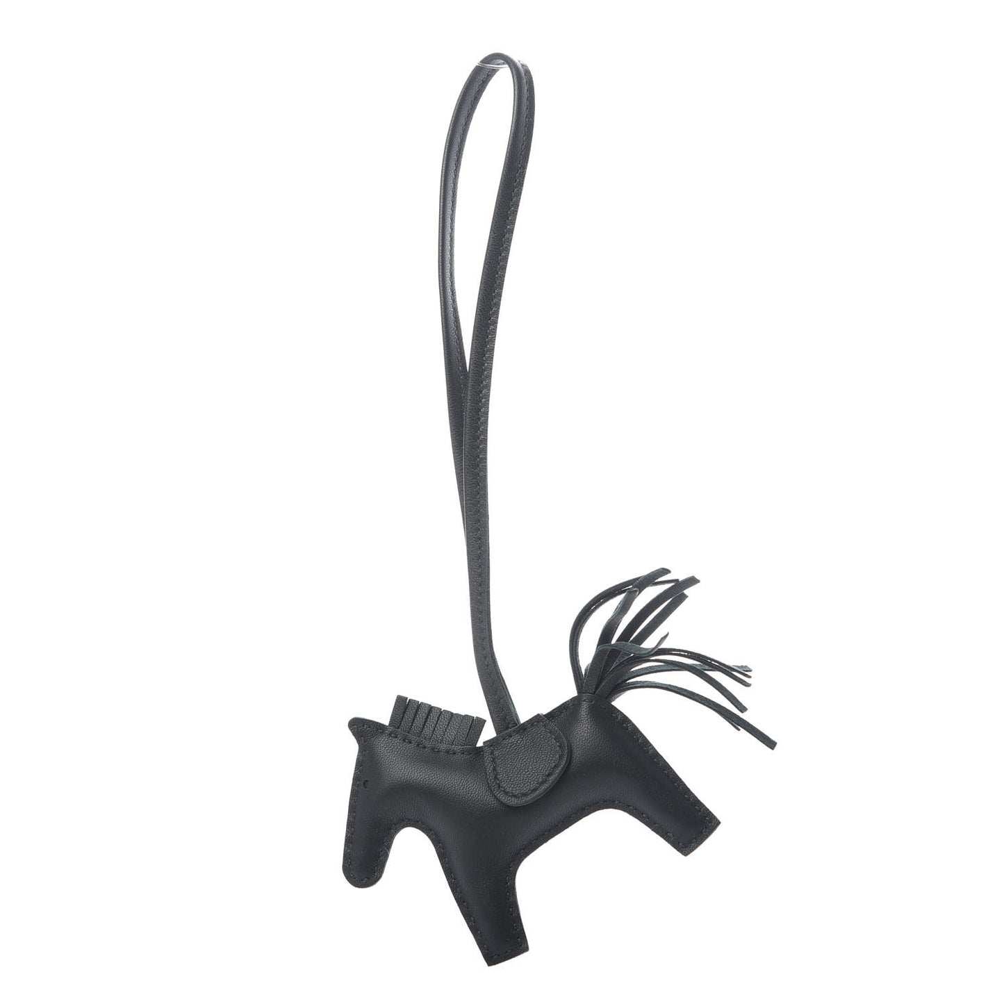 Milo Lambskin Grigri Rodeo Horse Bag Charm PM Vert Cypress
