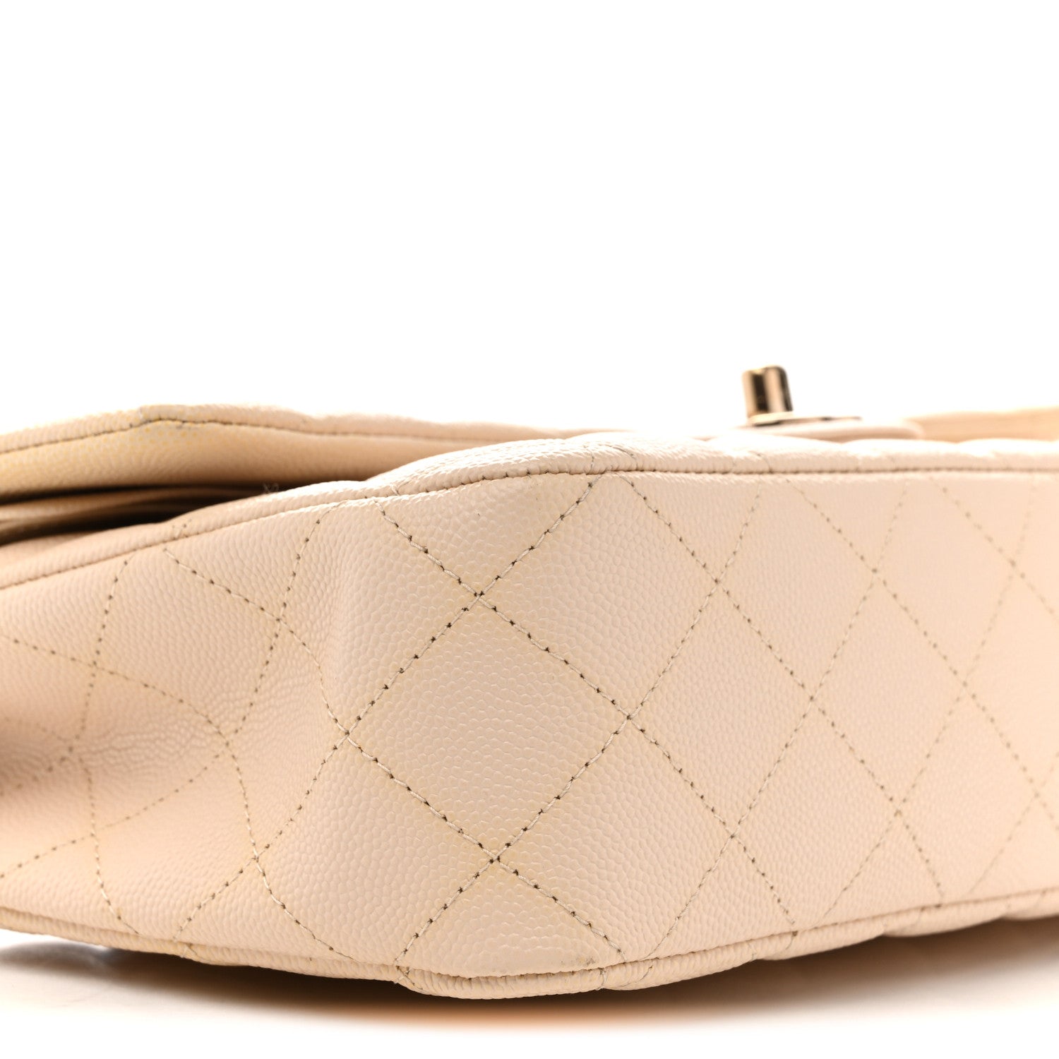Chanel Caviar Quilted Medium Double Flap Light Beige 9 of 16