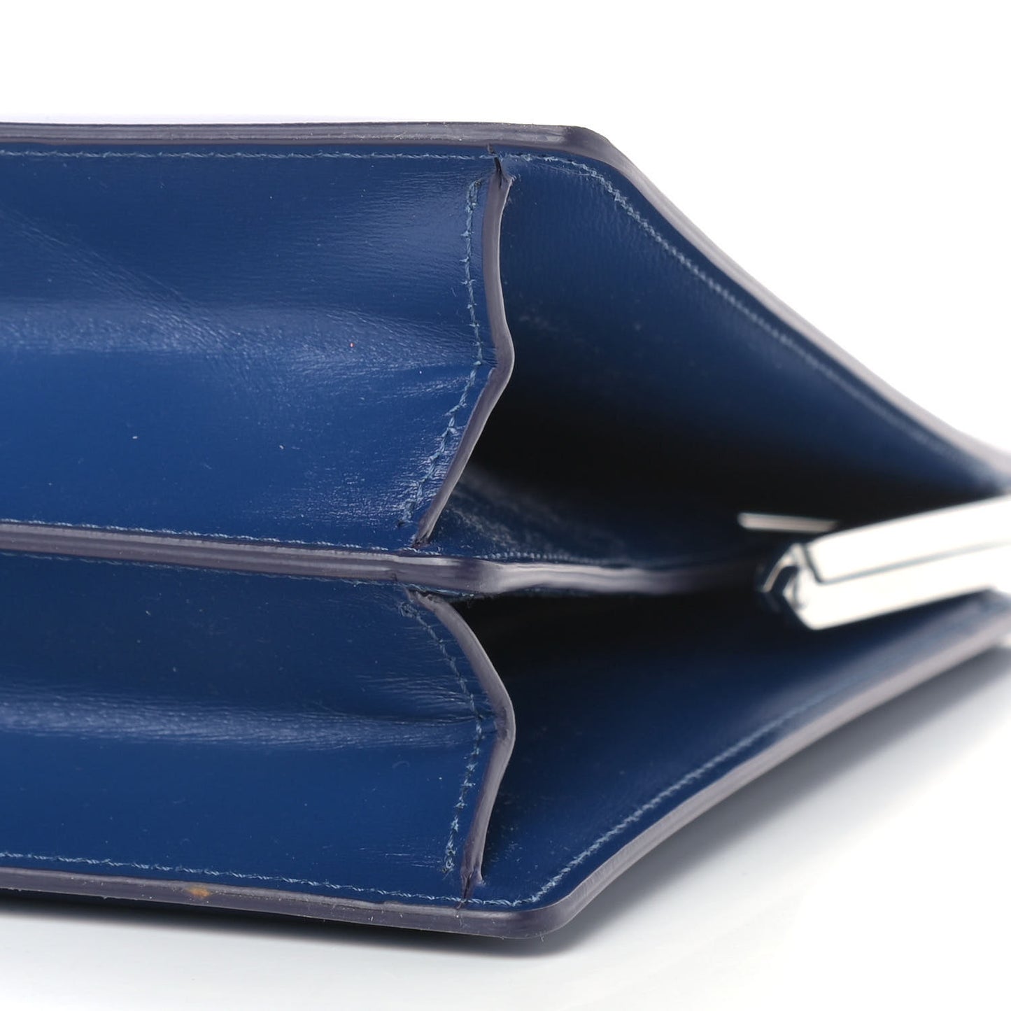 Patina Box Calfskin Medium Clasp Bag Lazuli