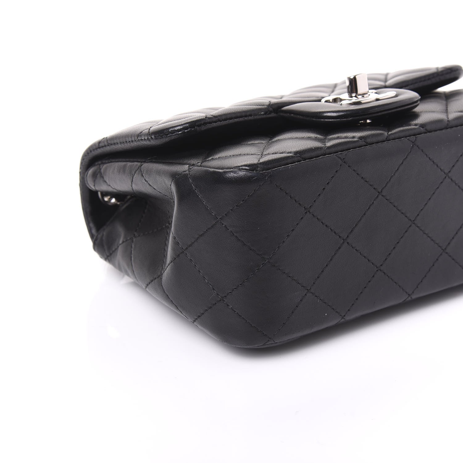 Chanel Lambskin Quilted Mini Square Flap Black 5 of 10