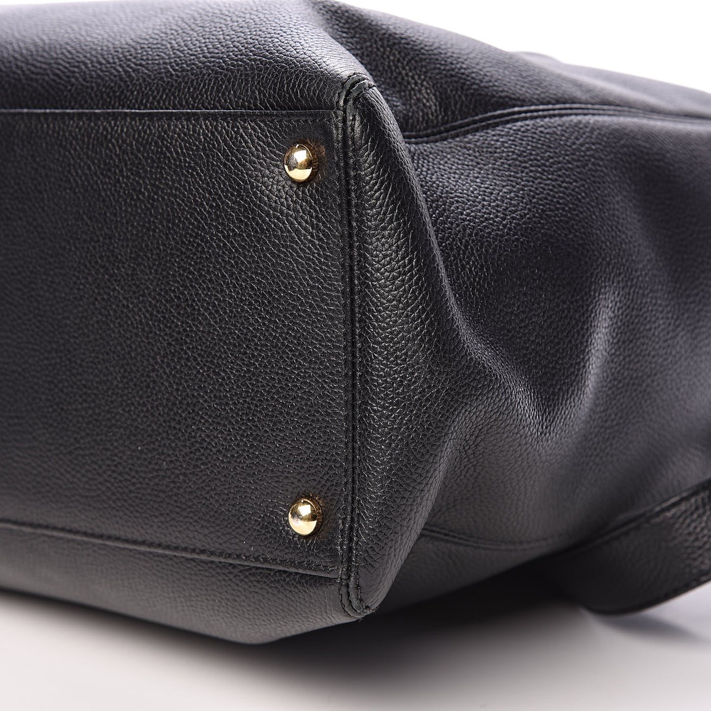 Calfskin Cerf Shopper Tote Black