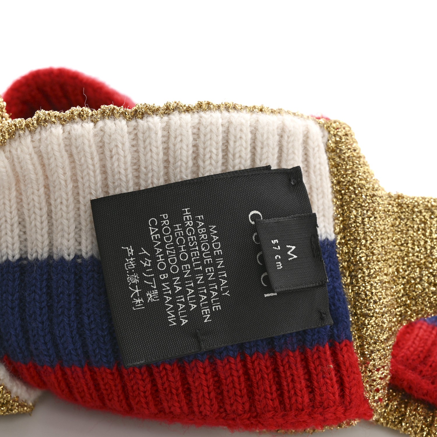 Gucci Wool Indilus Headband M Ivory Red 5 of 6