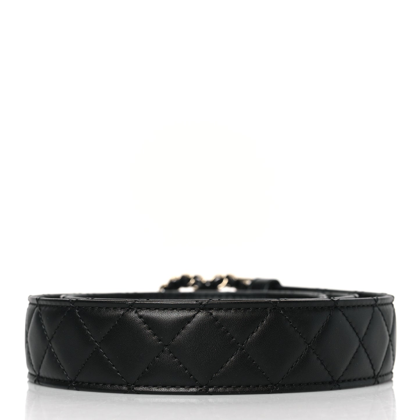 Lambskin Quilted CC Chain Belt 85 34 Black