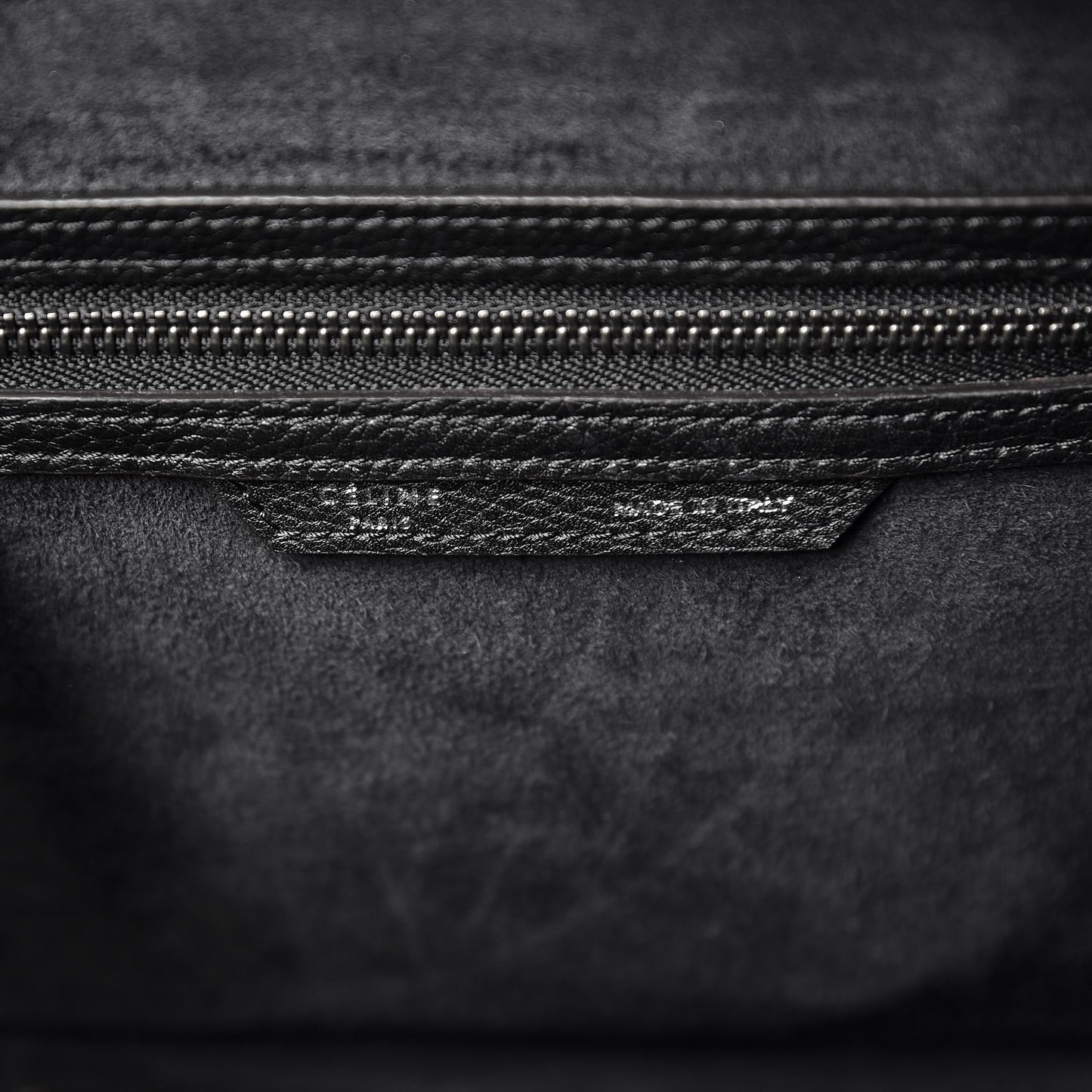 Drummed Calfskin Micro Luggage Black