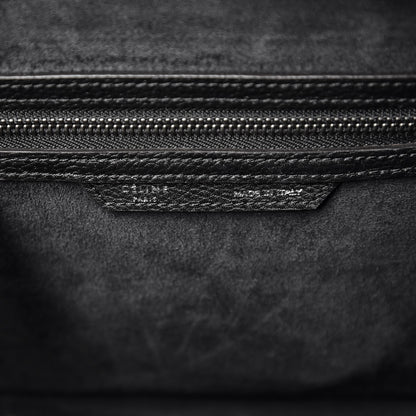 Celine Drummed Calfskin Micro Luggage Black 7 of 8
