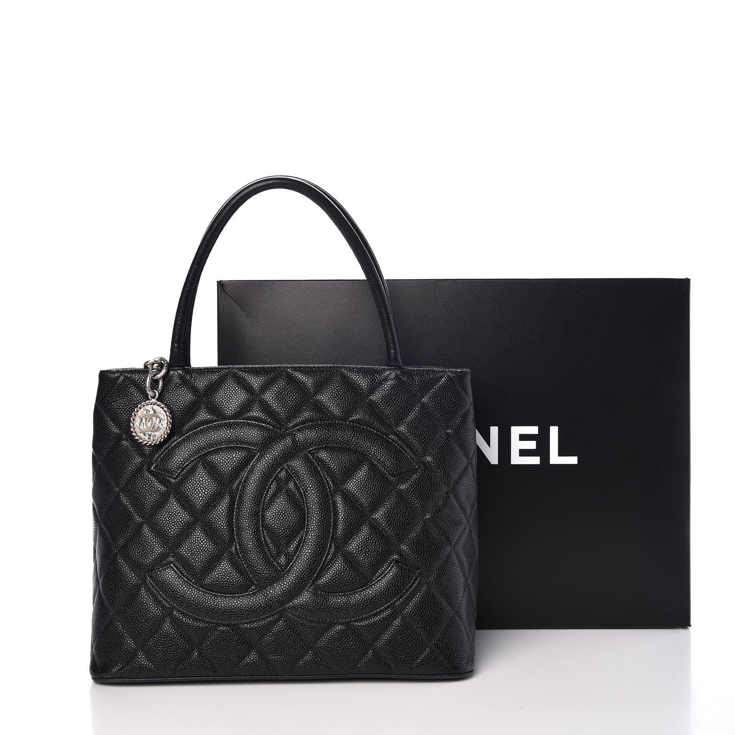 Chanel Caviar Quilted Medallion Tote Black 9 of 9