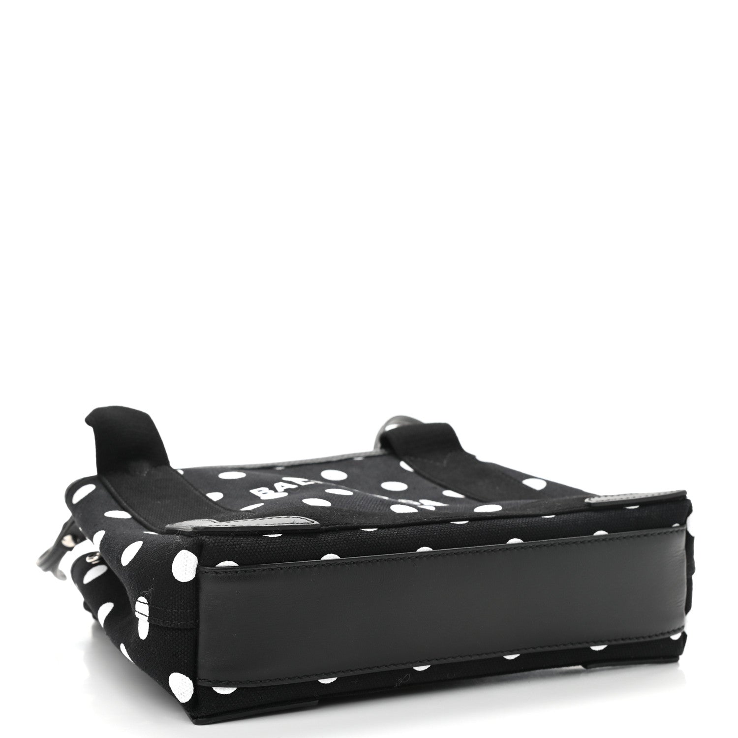 Balenciaga Cotton Canvas Polka Dot Navy Cabas XS Black White 4 of 10