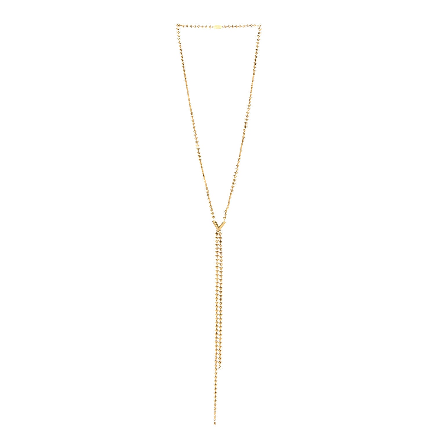 Louis Vuitton Petit Essential V Chain Necklace Gold 3 of 6