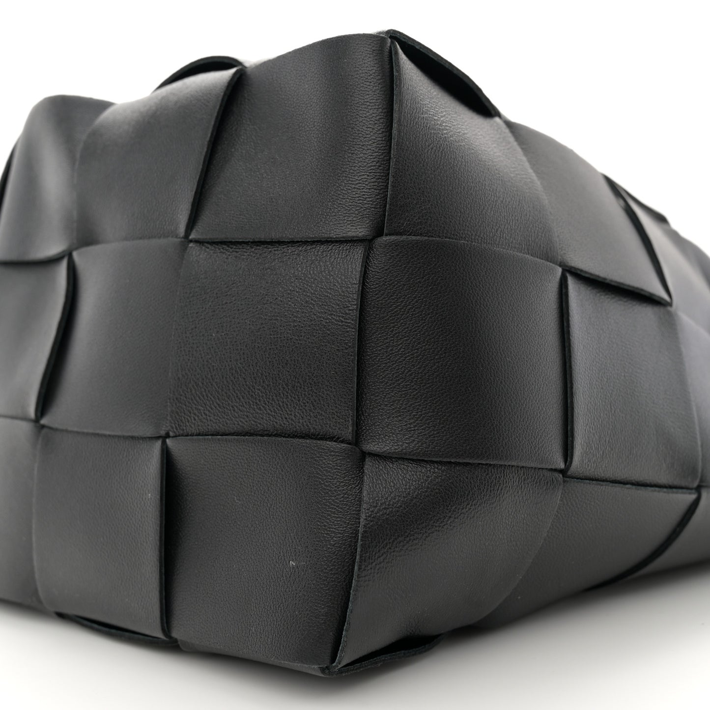Nappa Maxi Intrecciato Cassette Bucket Bag Black