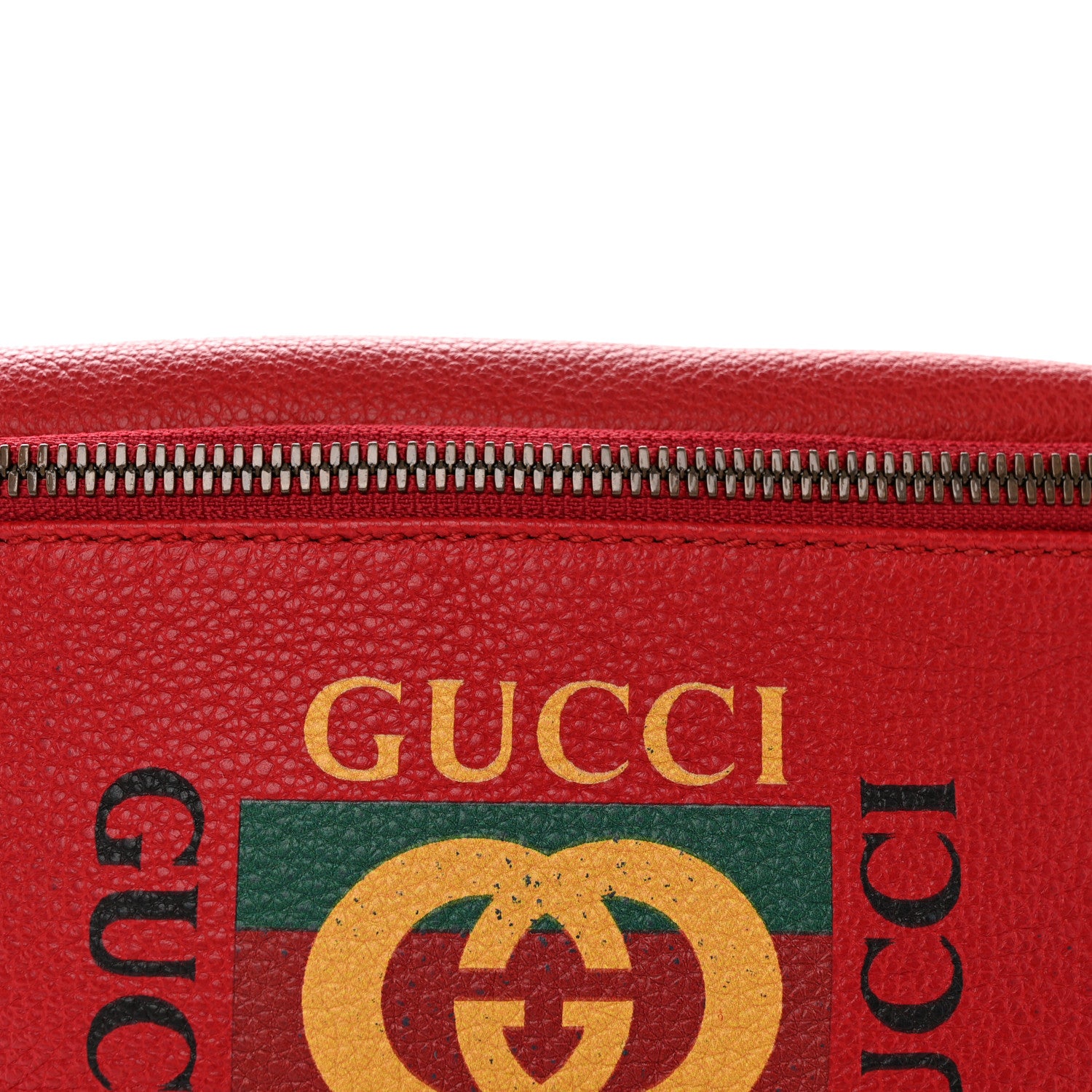 Gucci Grained Calfskin Small Logo Belt Bag Hibiscus Red 10 of 13