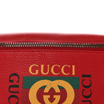 Gucci Grained Calfskin Small Logo Belt Bag Hibiscus Red 10 of 13