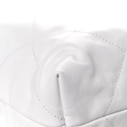 Chanel Shiny Calfskin Quilted Chanel 22 White 10 of 12