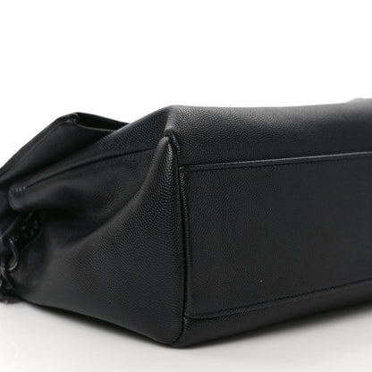 Saint Laurent Grain De Poudre Medium West Hollywood Monogram Fold-Over Black 7 of 8
