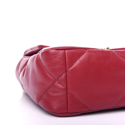 Chanel Goatskin Quilted Medium Chanel 19 Flap Red 8 of 11