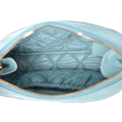 Chanel Caviar Quilted Small Curvy Pouch Cosmetic Case Light Blue 5 of 10
