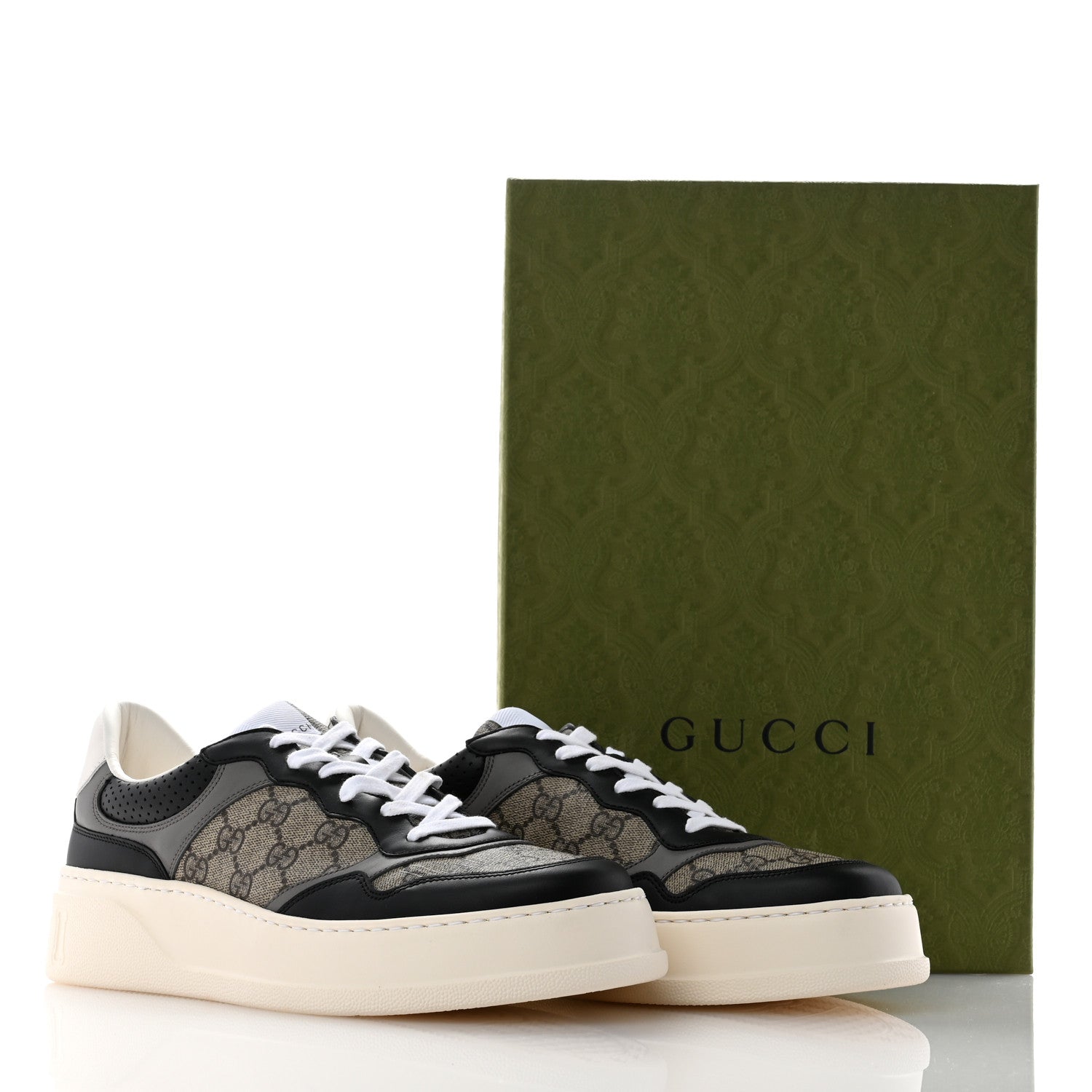Gucci GG Supreme Calfskin Monogram Mens Interlocking G 55mm Sneakers 9 12 of 12
