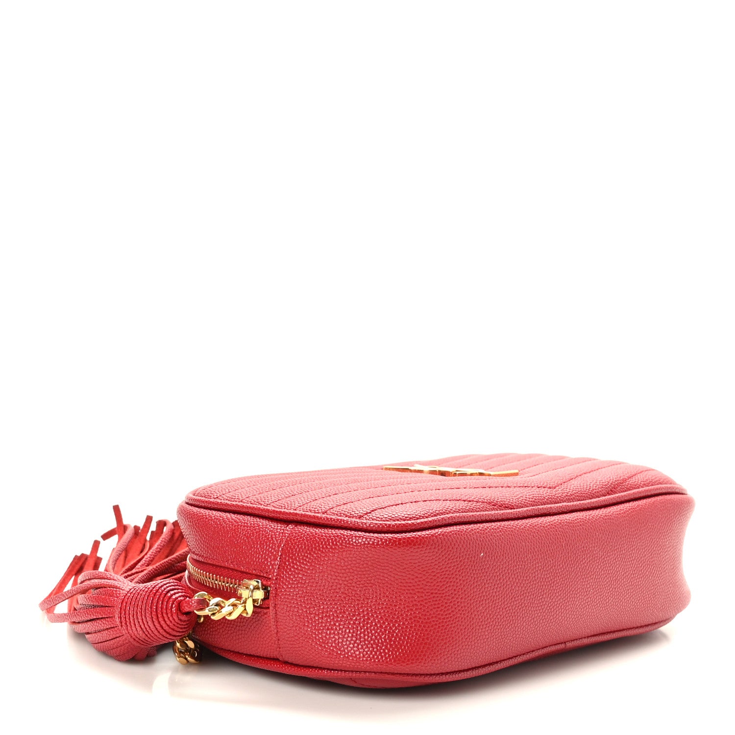 Saint Laurent Grain De Poudre Matelasse Monogram Mini Lou Camera Bag Eros Red 4 of 10
