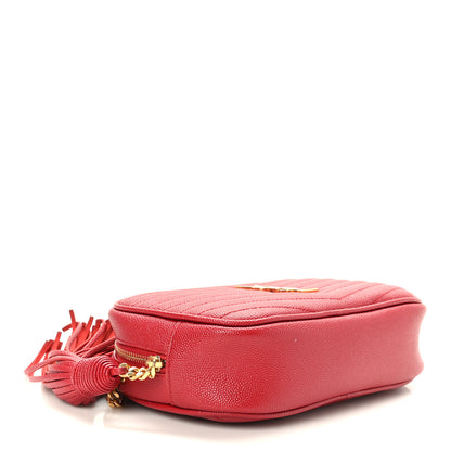 Saint Laurent Grain De Poudre Matelasse Monogram Mini Lou Camera Bag Eros Red 4 of 10
